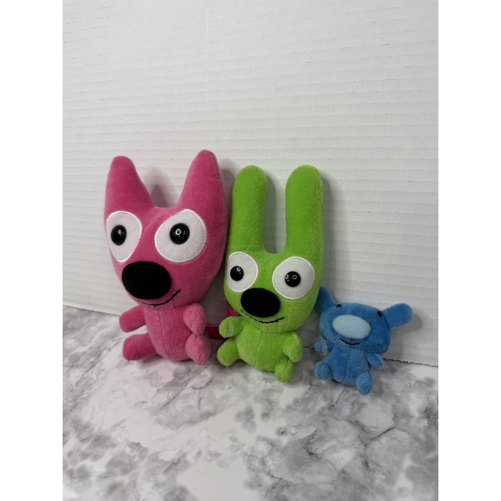 Hallmark Trio Of Pals 6" Hoops & Yoyo & Mini Blue Piddles Plush Set Collectable - Picture 10 of 12